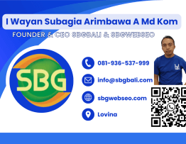 SEO I Wayan Subagia Arimbawa A Md Kom Founder & CEO Sgbali Sbgwebseo